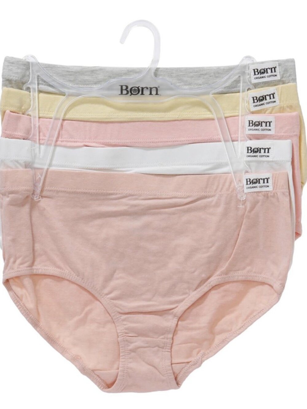 Born Women Organic Cotton Briefs Underwear Panties Coastal Pastels Size L